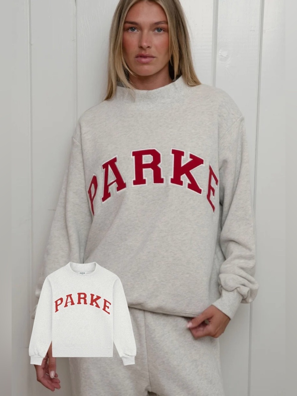 Parke heritage sailboat varsity mockneck sweatshirt